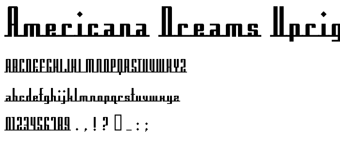 Americana Dreams Upright Bold font